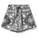 Comme Des Fuckdown Chic Monochrome Palms Cotton Shorts CO-9575-XS