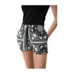 Comme Des Fuckdown Chic Monochrome Palms Cotton Shorts CO-9575-XS