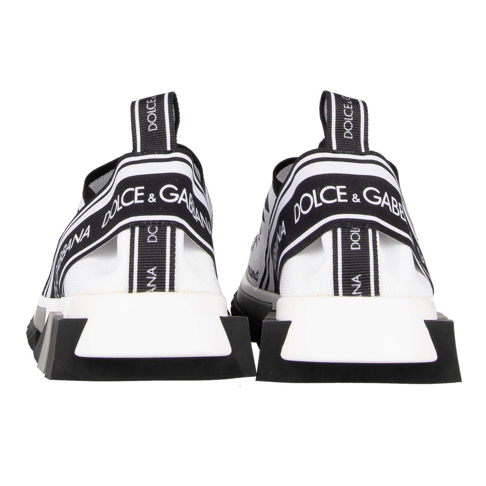 Dolce & Gabbana Elegant Monochrome Printed Stretch Sneakers Dolce & Gabbana Lavender