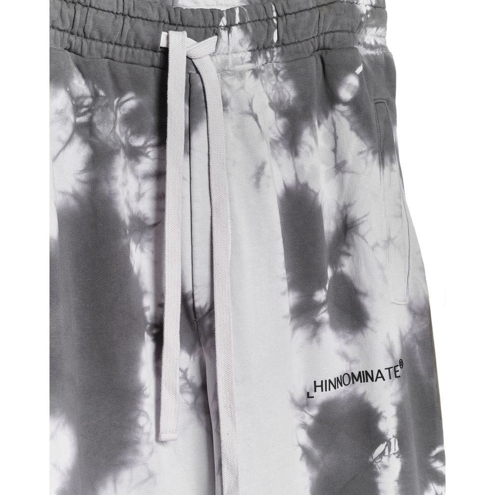 Hinnominate Chic Stone Print Stretch Cotton Trousers Hinnominate Gray