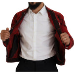 Dsquared² Red Black Tie Dye Collared Men Denim Jacket Dsquared² Light Gray
