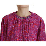 Dsquared² Fuchsia Stars Embellished Long Sleeves Dress Dsquared² Brown