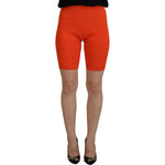 Dsquared² Orange Viscose Mid Waist Slim Fit Bermuda Shorts Dsquared² Sienna