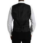Dolce & Gabbana Black Wool Waistcoat Dress Formal Vest TSH851982-52