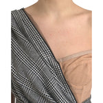 Dolce & Gabbana Gray Beige Layered One Shoulder Maxi Dress 1728,67345645728,Clothing,Dolce & Gabbana,Dresses - Women - Clothing,Gray,IT38 | XS,IT46|XL,IT48|XXL,Material: 24% Polyester 24% Wool 20% Acrylic 15% Nylon 14% Cotton 2% Other Fiber 1% Elastane,Ne