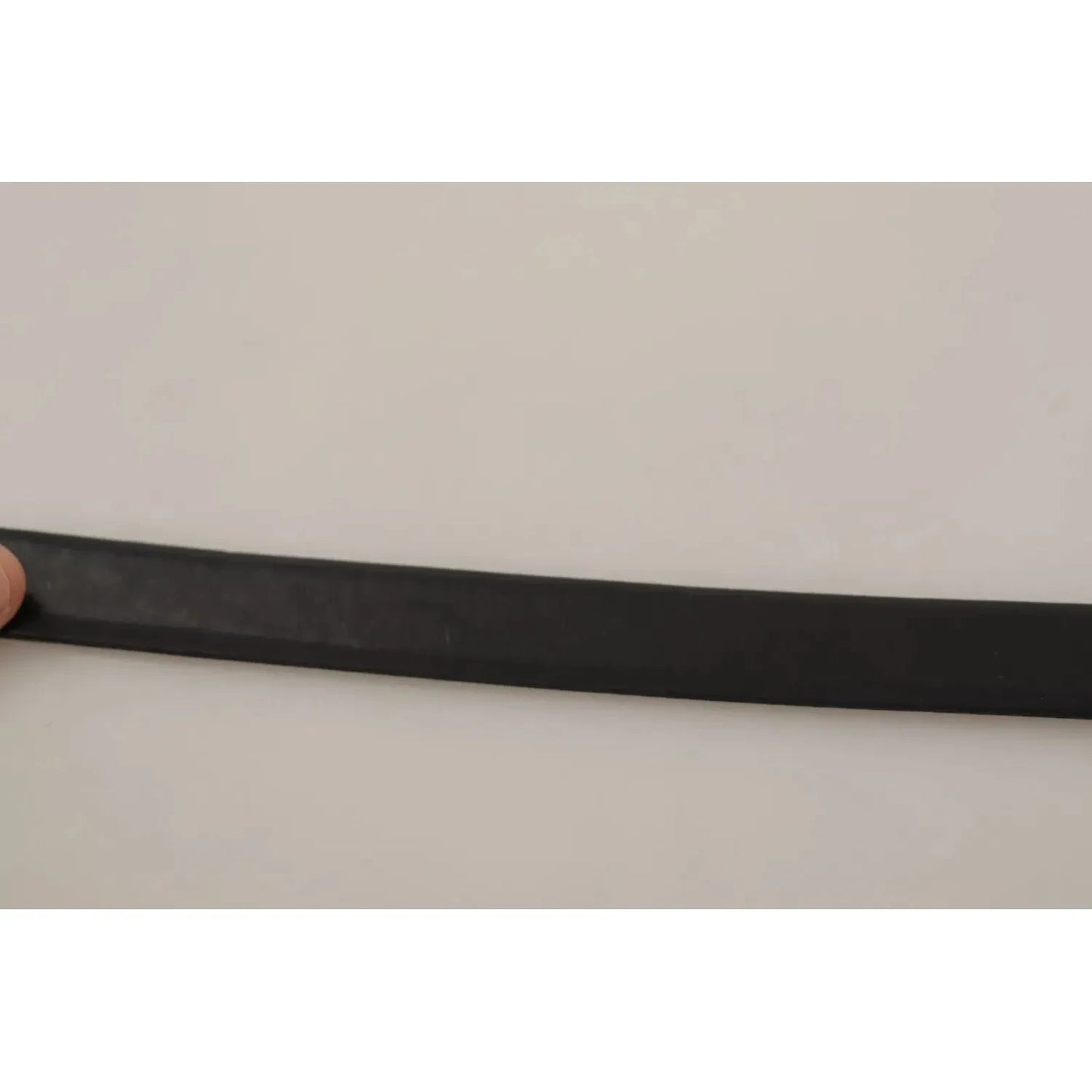 Dolce & Gabbana Black Classic Leather Silver Tone Metal Buckle Belt Dolce & Gabbana Gray