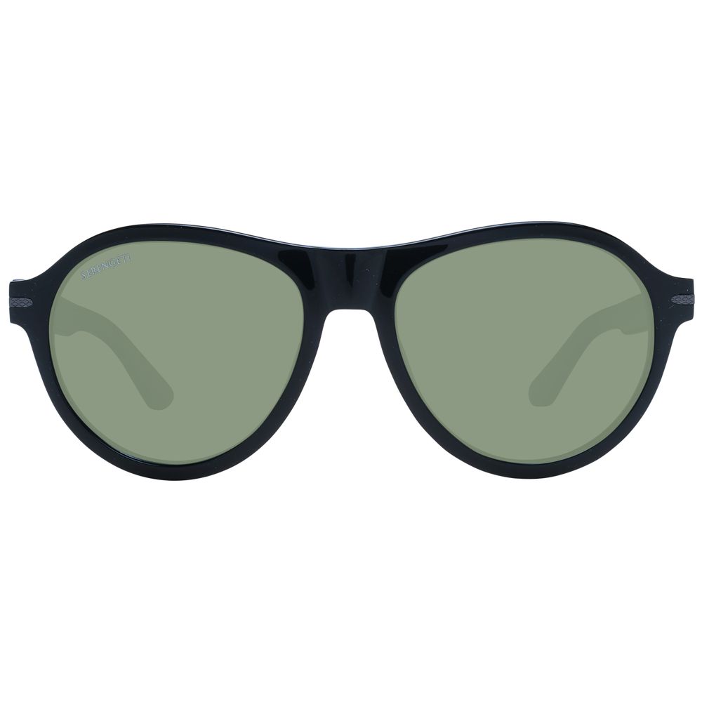 Serengeti Black Men Sunglasses Serengeti Light Slate Gray