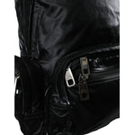 Dolce & Gabbana Black Patent Leather Logo Plaque Backpack Bag BAG1433