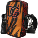 Dolce & Gabbana Multicolor Tiger Print Nylon Logo Cross Body Bag BAG1440