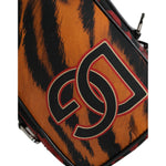 Dolce & Gabbana Multicolor Tiger Print Nylon Logo Cross Body Bag BAG1440