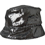 Dolce & Gabbana Silver Sequined Nylon Bucket Hat Men Dolce & Gabbana Dark Slate Gray
