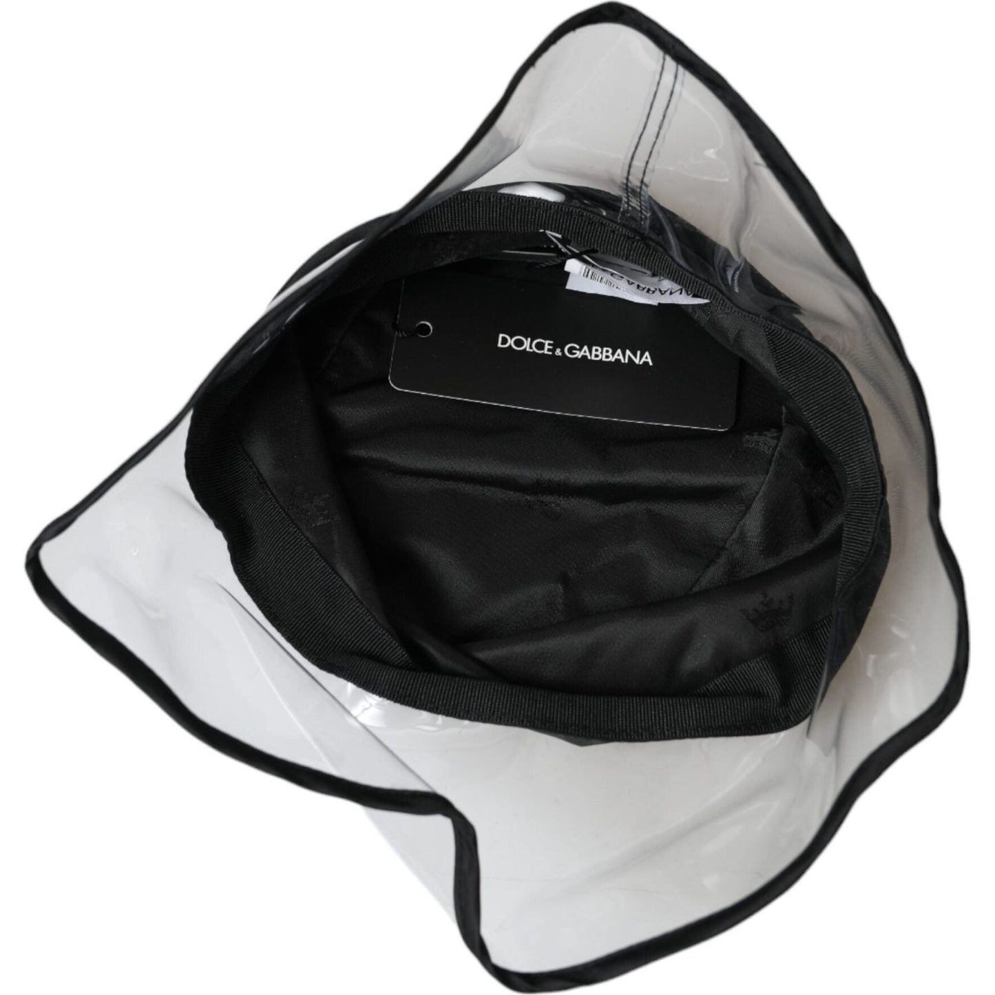 Dolce & Gabbana Black Polyester Plastic Bucket Hat Men Dolce & Gabbana Black