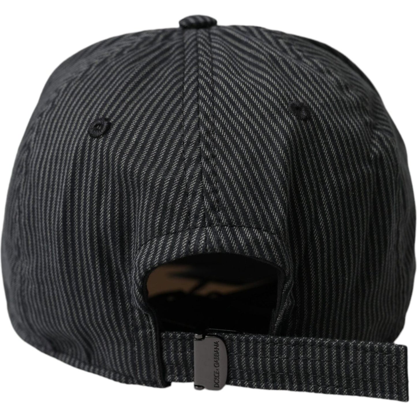 Dolce & Gabbana Black Cotton Embellished Baseball Hat Men Dolce & Gabbana Dark Slate Gray