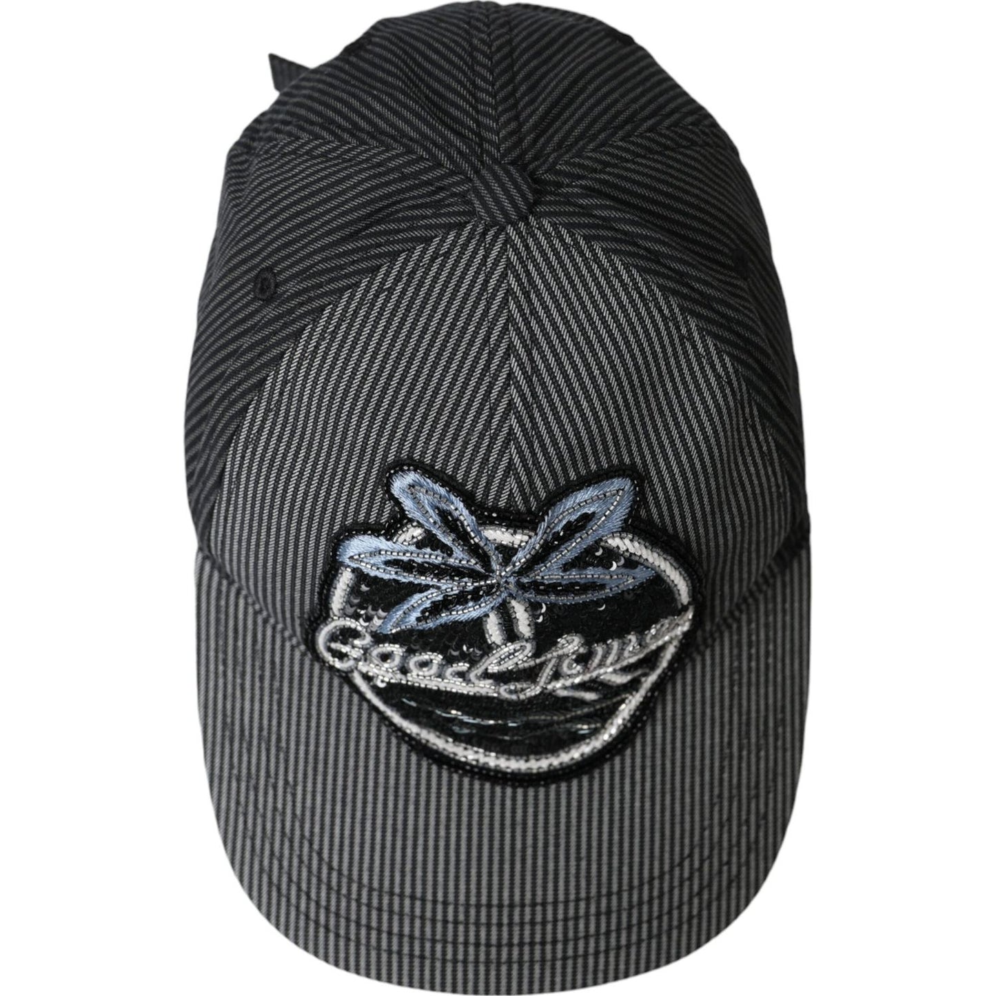 Dolce & Gabbana Black Cotton Embellished Baseball Hat Men Dolce & Gabbana Dark Slate Gray
