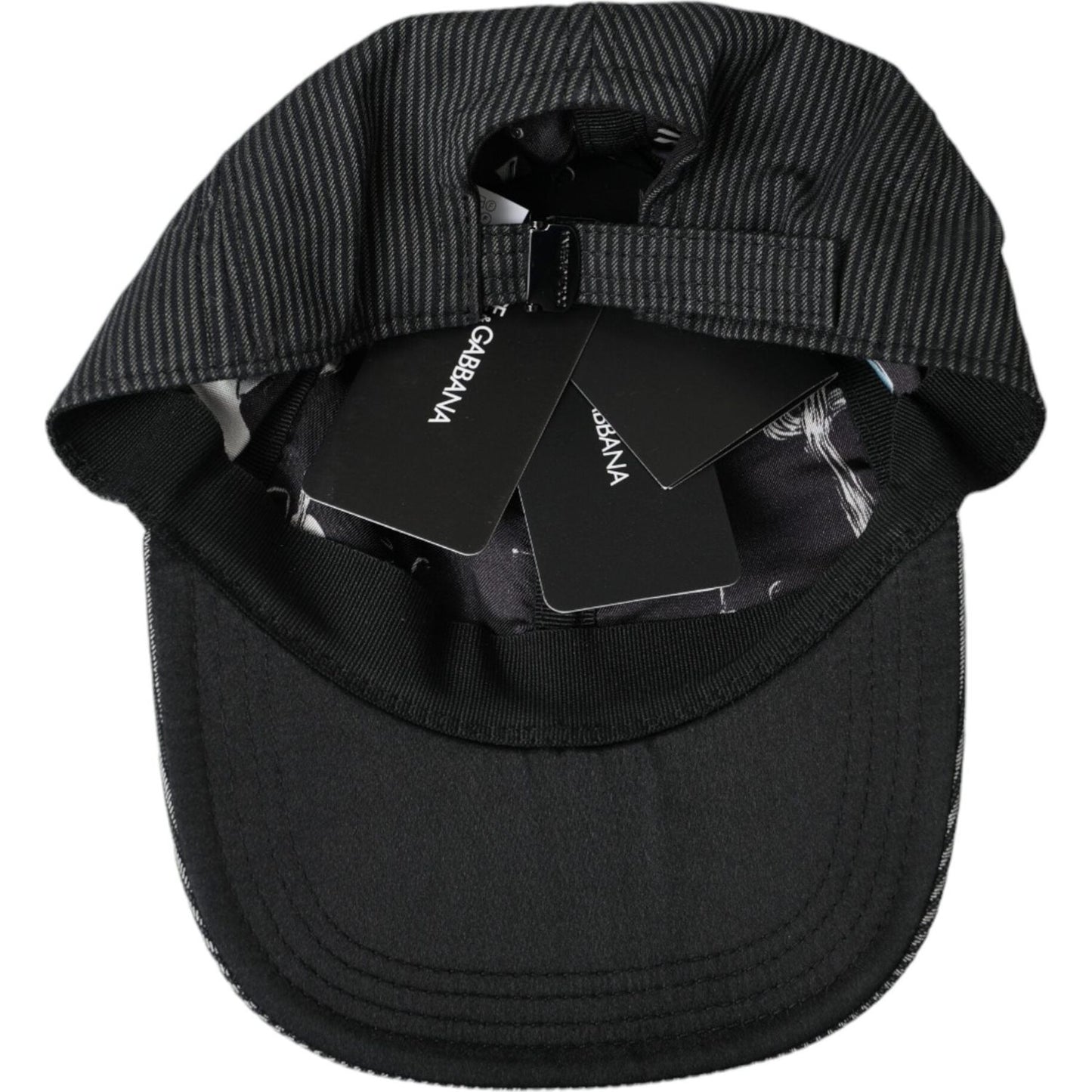 Dolce & Gabbana Black Cotton Embellished Baseball Hat Men Dolce & Gabbana Black