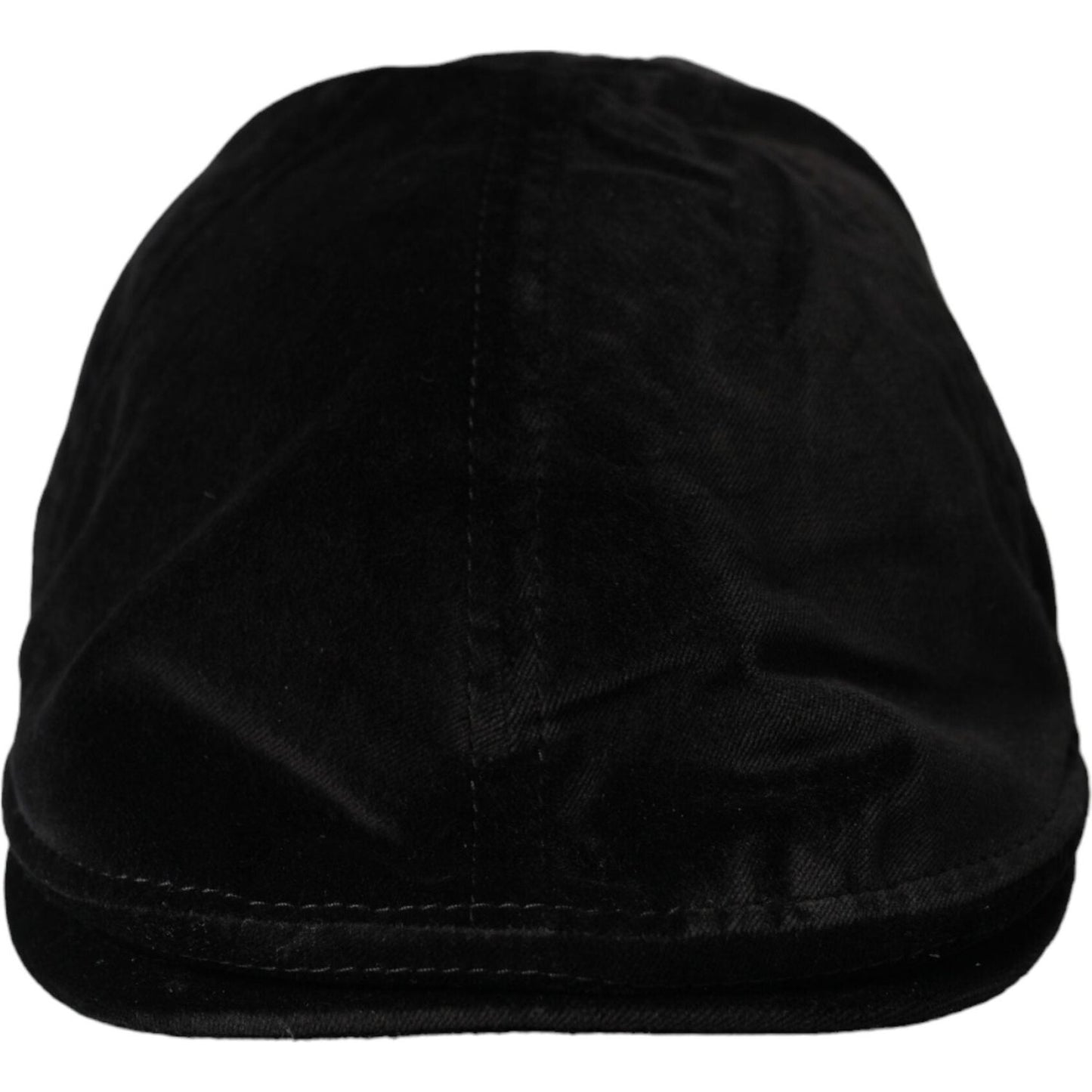 Dolce & Gabbana Black Crown Cotton Newsboy Hat Men Dolce & Gabbana Black