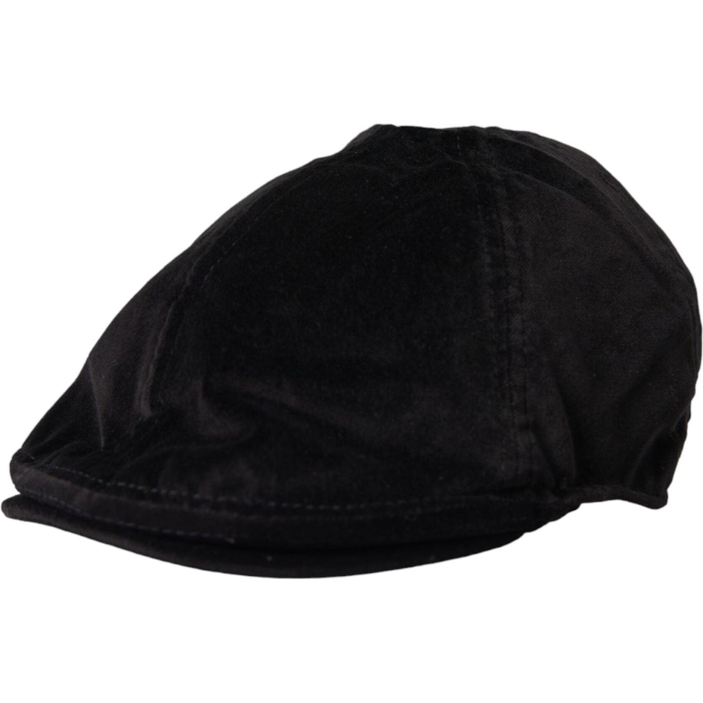 Dolce & Gabbana Black Crown Cotton Newsboy Hat Men Dolce & Gabbana Black