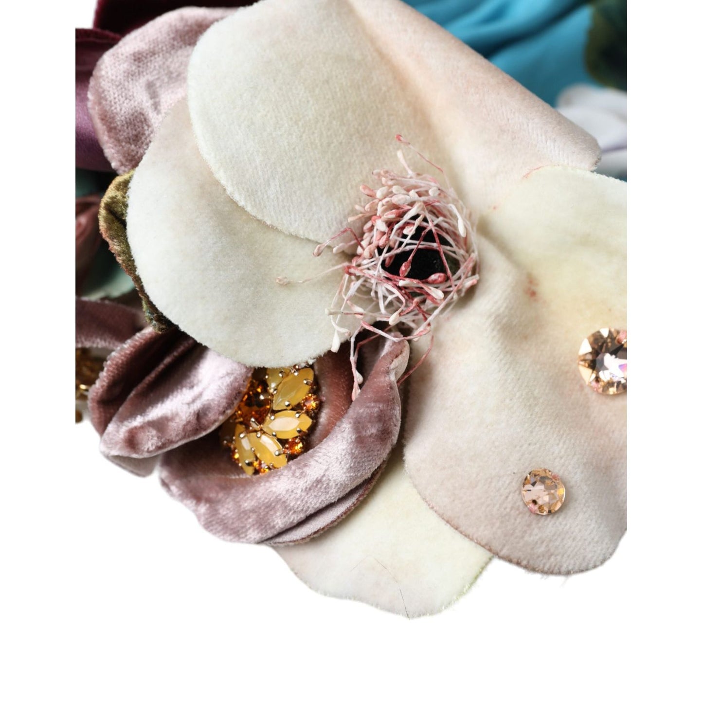 Dolce & Gabbana Blue Floral Motif Turban Head Hat Women HAT9527