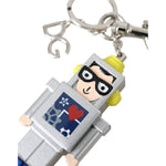 Dolce & Gabbana Multicolor Astronaut Space Metal Logo Keyring Keychain SMY10173