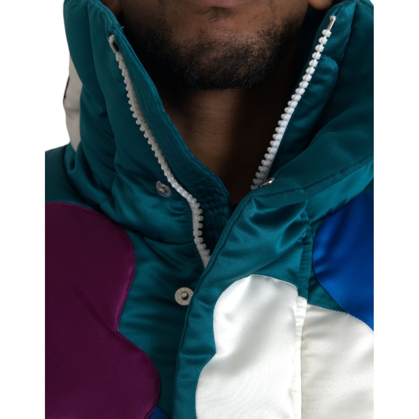 Dolce & Gabbana Multicolor Floral Windbreaker Puffer Jacket JKT3829-52