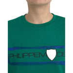 Philippe Model Green Cotton Logo Print Long Sleeves Pullover Sweater TSH83274-XL