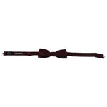 Dolce & Gabbana Bordeaux Silk Adjustable Neck Men Bow Tie Dolce & Gabbana Black