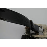 Dolce & Gabbana Black Shiny Leather Crystal Logo Buckle Belt BEL60869-65