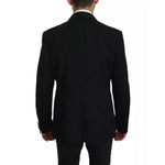 Dolce & Gabbana Black Single Breasted Formal Coat Blazer KOS1621-52