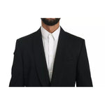 Dolce & Gabbana Black Single Breasted Formal Coat Blazer KOS1621-52