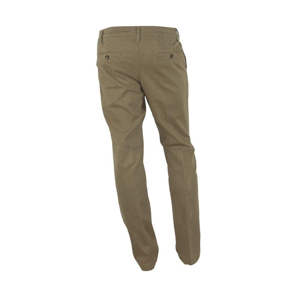 Made in Italy Brown Cotton Men Pant
