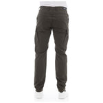 Baldinini Trend Army Cotton Men Cargo Trouser Baldinini Trend Dark Slate Gray