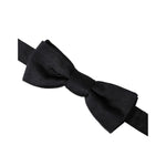 Dolce & Gabbana Black Silk Adjustable Neck Men Bow Tie FT3922