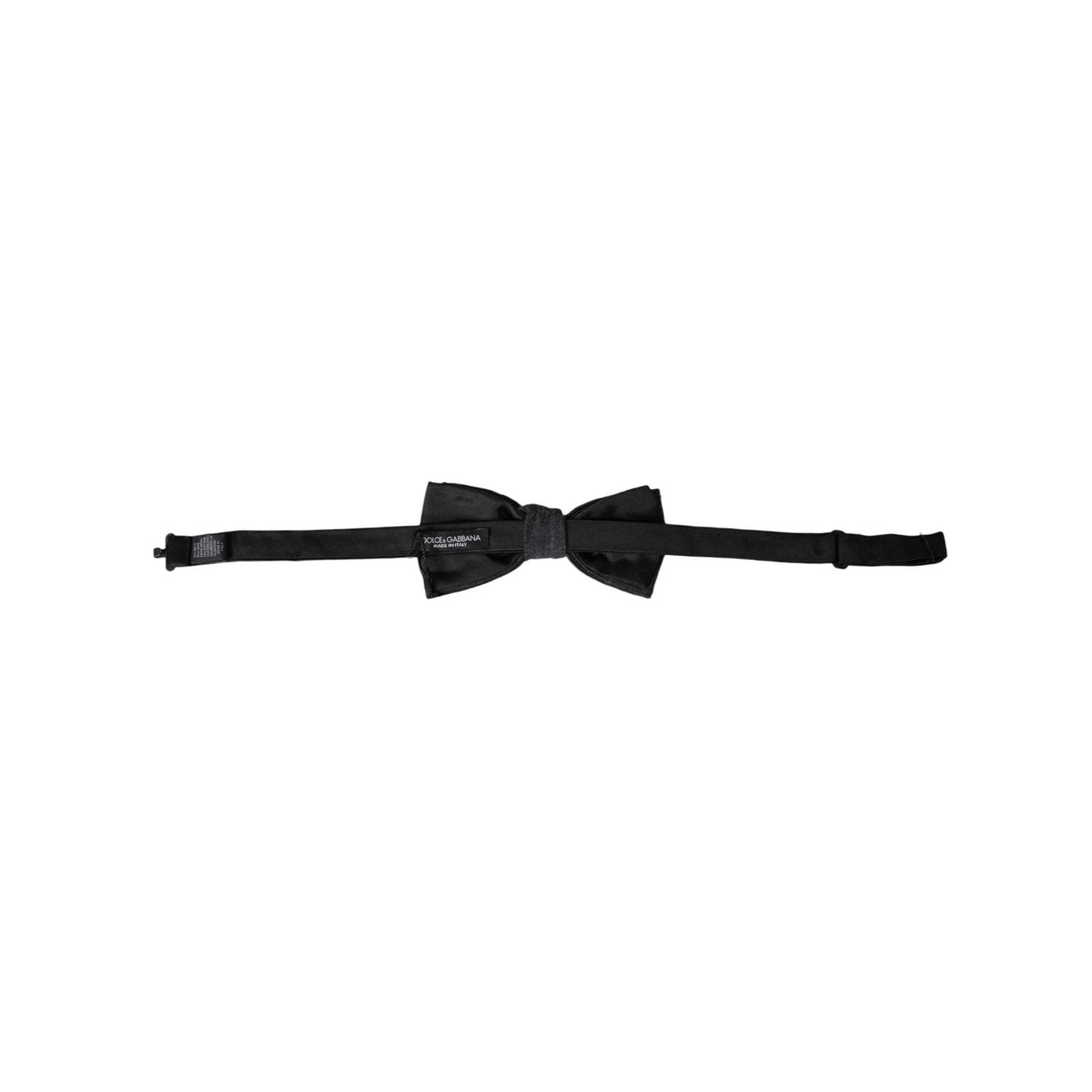 Dolce & Gabbana Dark Gray Silk Adjustable Neck Men Bow Tie FT3923