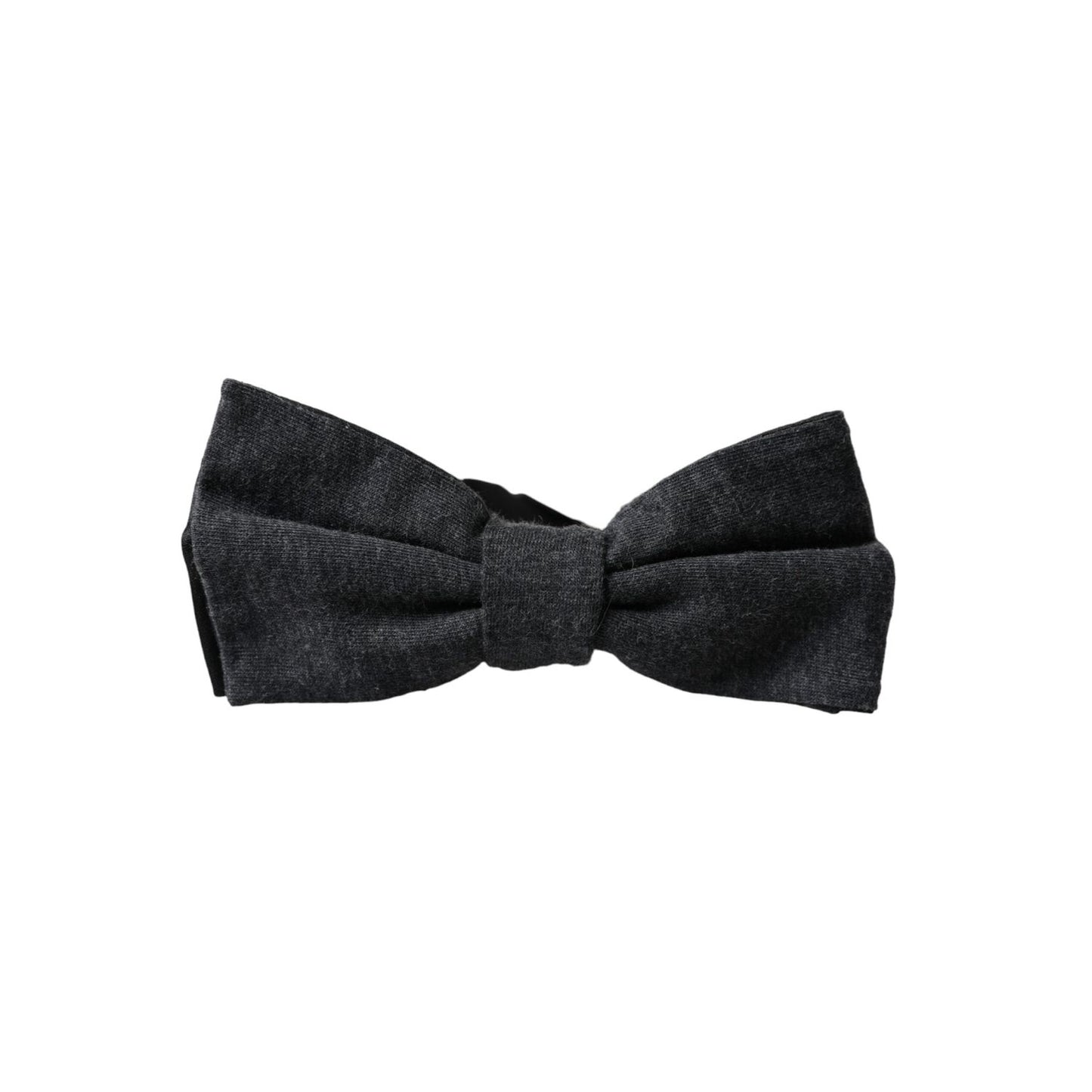 Dolce & Gabbana Dark Gray Silk Adjustable Neck Men Bow Tie FT3923