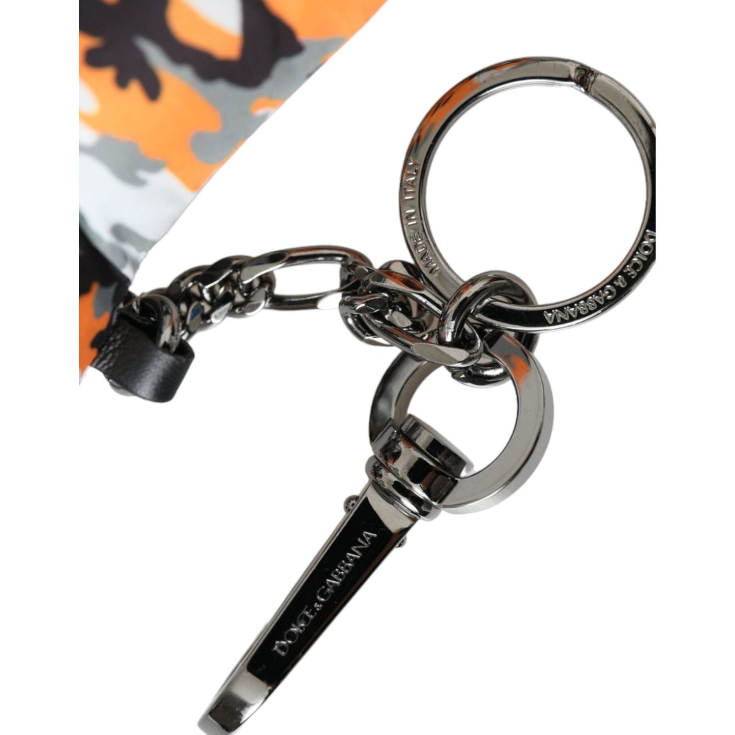 Dolce & Gabbana Multicolor Camouflage Animal Silhouette Keychain Keyring SMY10317