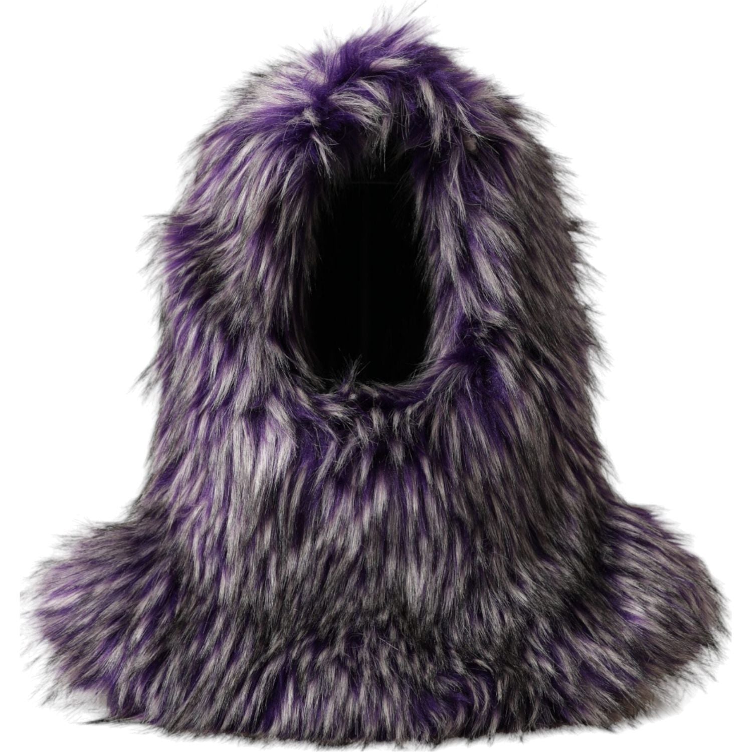 Dolce & Gabbana Purple Faux Fur Whole Head Wrap Hat