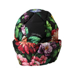Dolce & Gabbana Black Floral Print Whole Head Wrap Hat HAT9626
