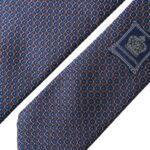 Dolce & Gabbana Navy Blue Silk Patterned Adjustable Men Tie KRA3304