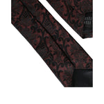 Dolce & Gabbana Maroon Floral Fantasy Silk Adjustable Men Tie KRA3323