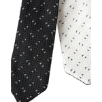 Dolce & Gabbana Black White Patterned Adjustable Tie KRA3384