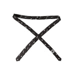 Dolce & Gabbana Black Guitar Print Silk Adjustable Tie KRA3398