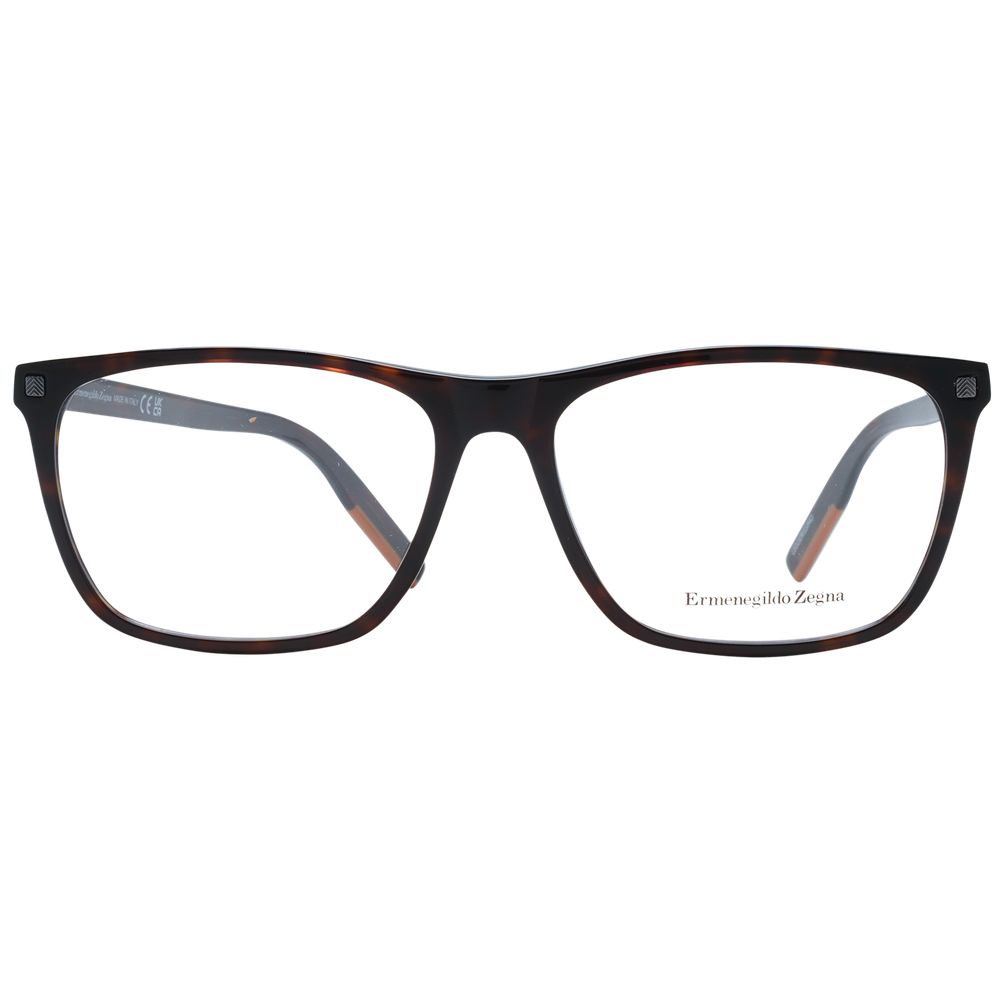 Ermenegildo Zegna Brown Men Glasses Frame