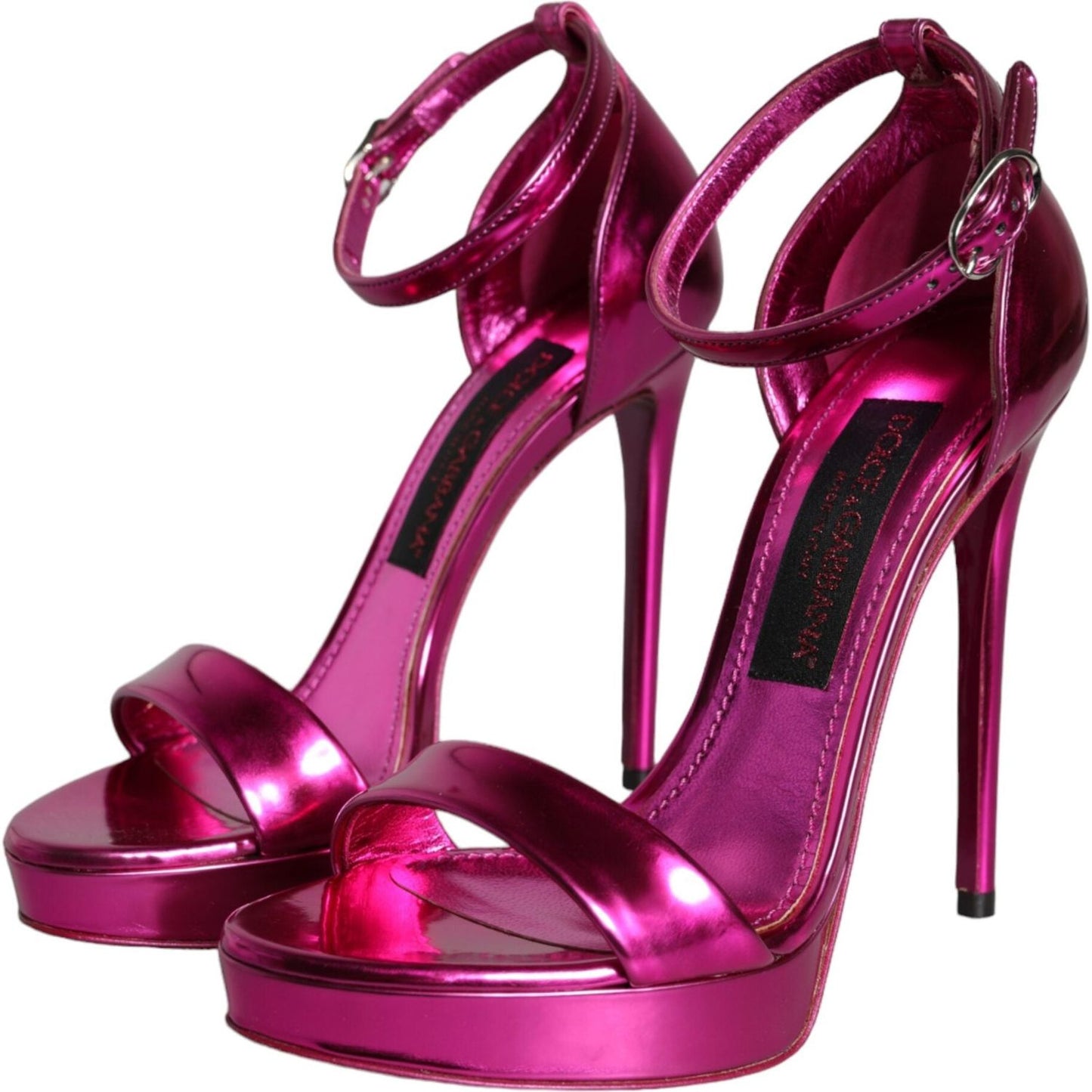 Dolce & Gabbana Fuchsia KEIRA Heels Ankle Strap Sandals Shoes Dolce & Gabbana Brown