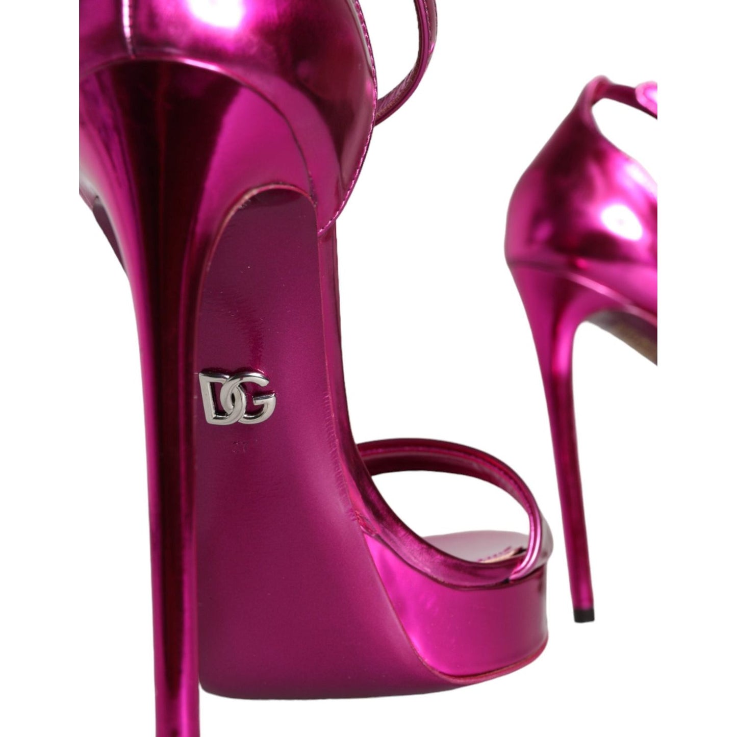 Dolce & Gabbana Fuchsia KEIRA Heels Ankle Strap Sandals Shoes Dolce & Gabbana Brown