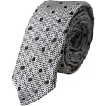 Dolce & Gabbana Black White Dot Fantasy Silk Adjustable Men Tie KRA3364