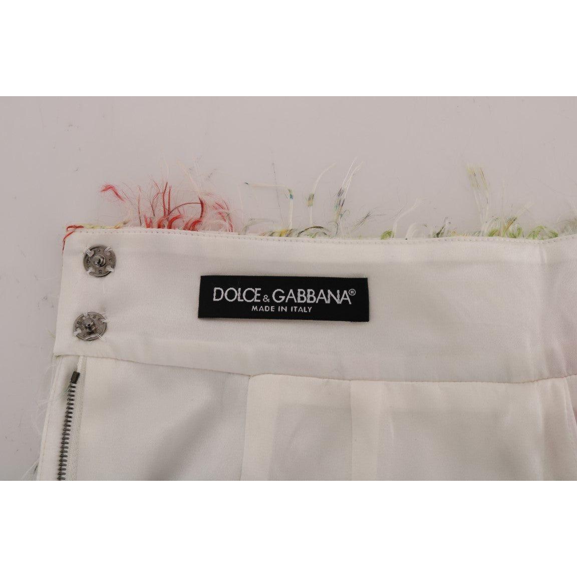 Dolce & Gabbana Elegant Floral High-Waist Pencil Skirt Dolce & Gabbana Dark Gray