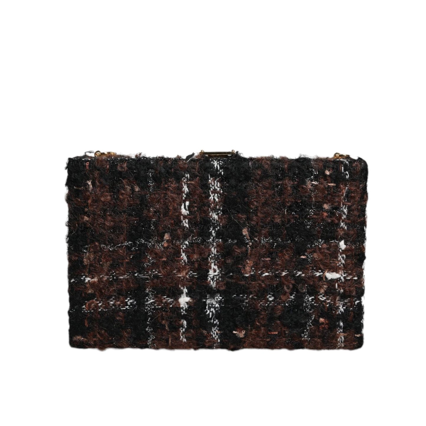 Dolce & Gabbana Multicolor Tweed Floral Clutch Evening Party Purse CrossBody Bag BAG1535