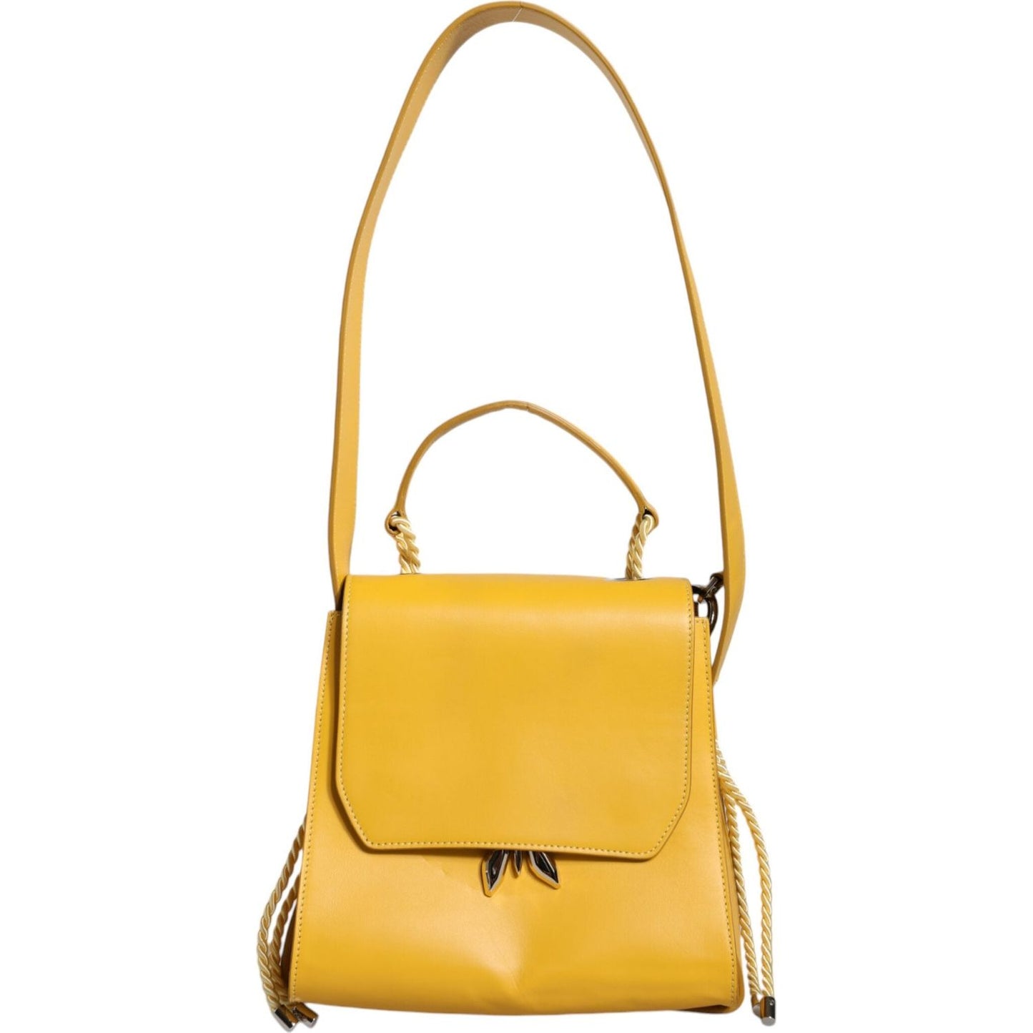 Patrizia Pepe Yellow Leather Shoulder Strap Top Handle Bag Patrizia Pepe Sandy Brown