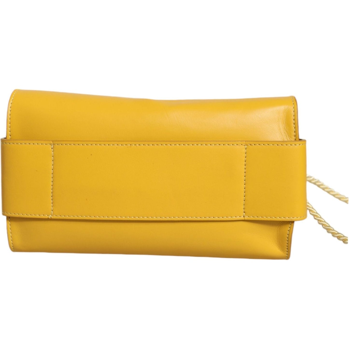 Patrizia Pepe Yellow Leather Shoulder Strap Top Handle Bag Patrizia Pepe Goldenrod