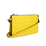 MSGM Yellow Leather Logo Crossbody Sling Shoulder Bag BAG1577